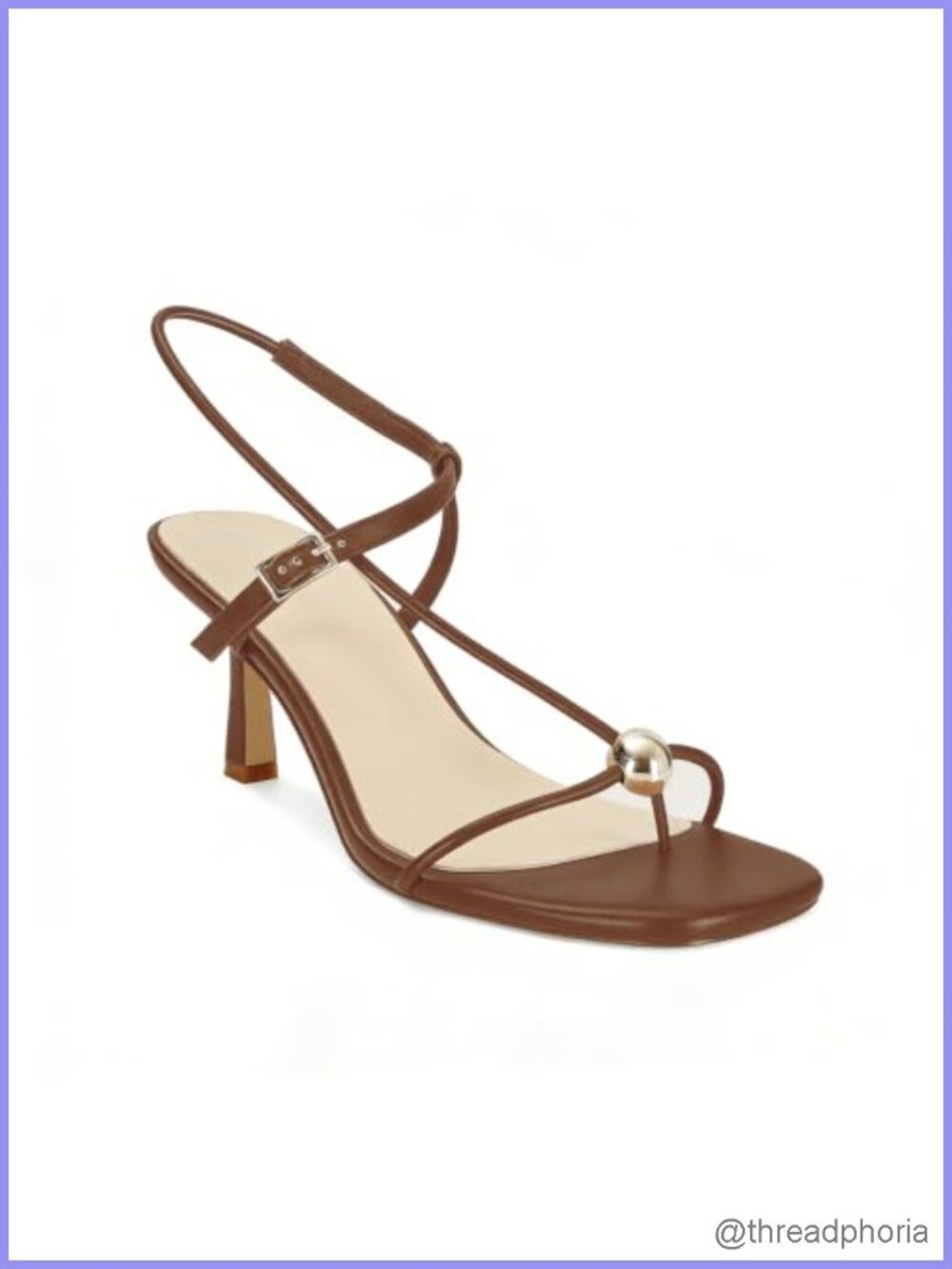 Strappy Kitten Heeled Sandals Square Open Toe Slingback Buckle Dressy Summer